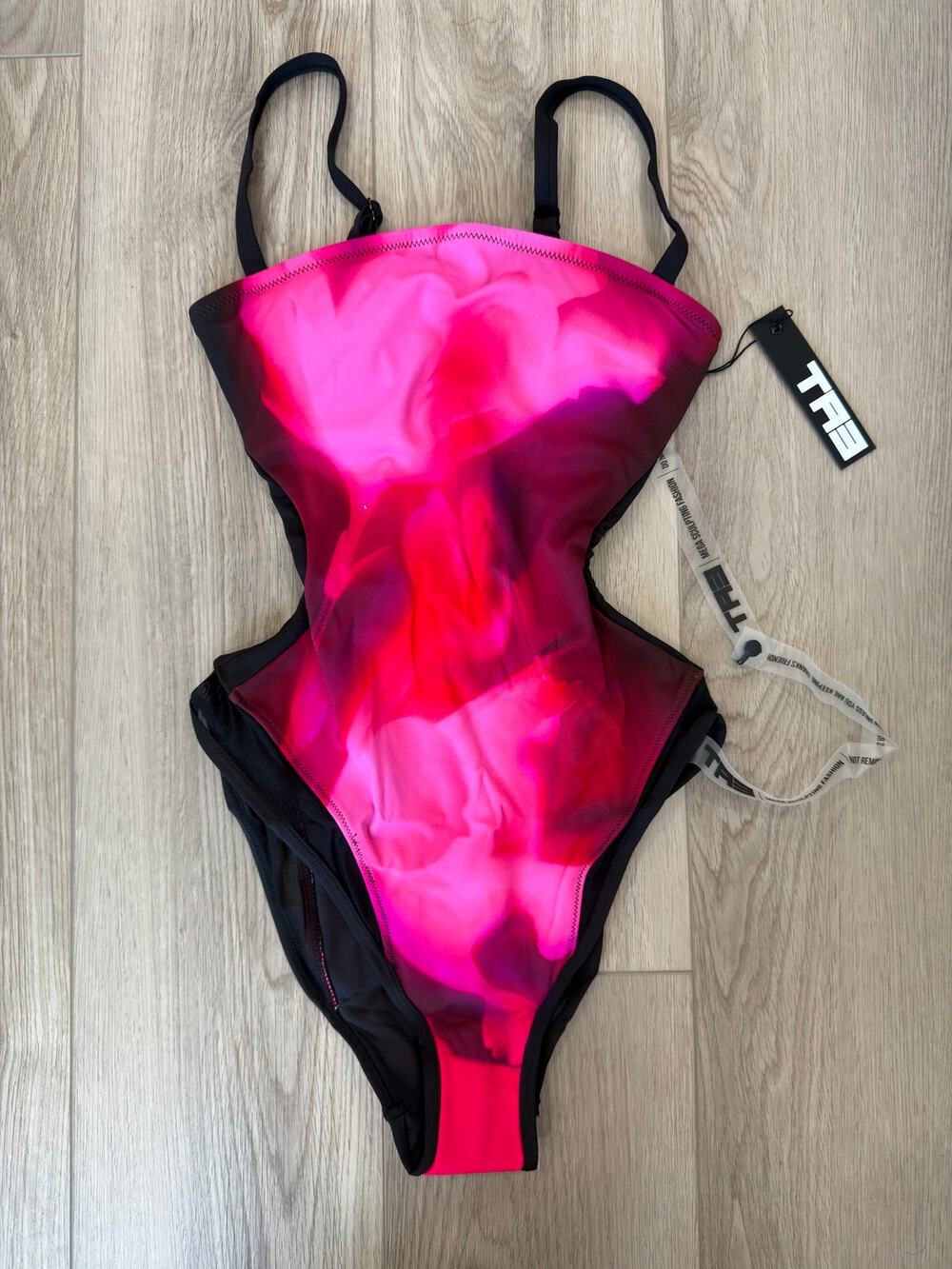 TA3 Squarey Mesh Contour Corset Sculpting OnePiece Rouge HyperFloral XS Reg Long